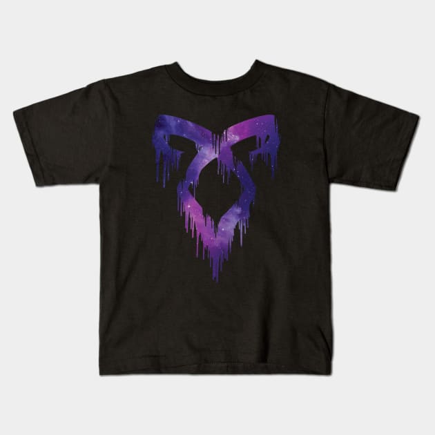 Shadowhunters rune / The mortal instruments - Angelic power rune dripping (pink galaxy) - Parabatai - gift idea Kids T-Shirt by Vane22april